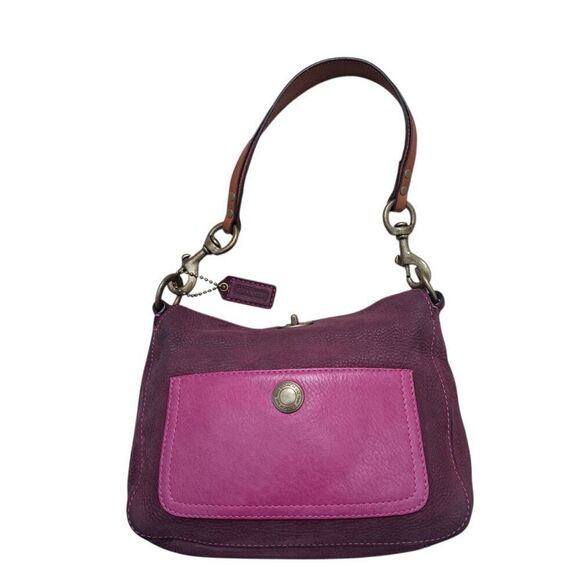 Vintage Coach Soho Small Hobo Leather Shoulder Bag Plum Turn Lock Style 9391 - Picture 9 of 14